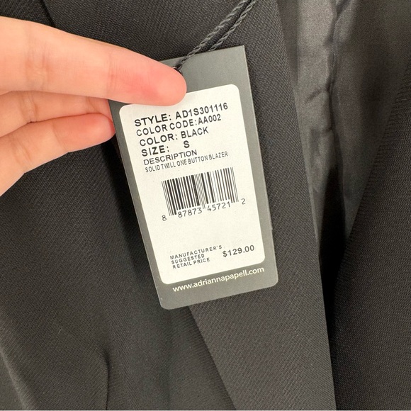 New! Adrianna Papell Twill One Butter Blazer Size Small - Picture 8 of 11